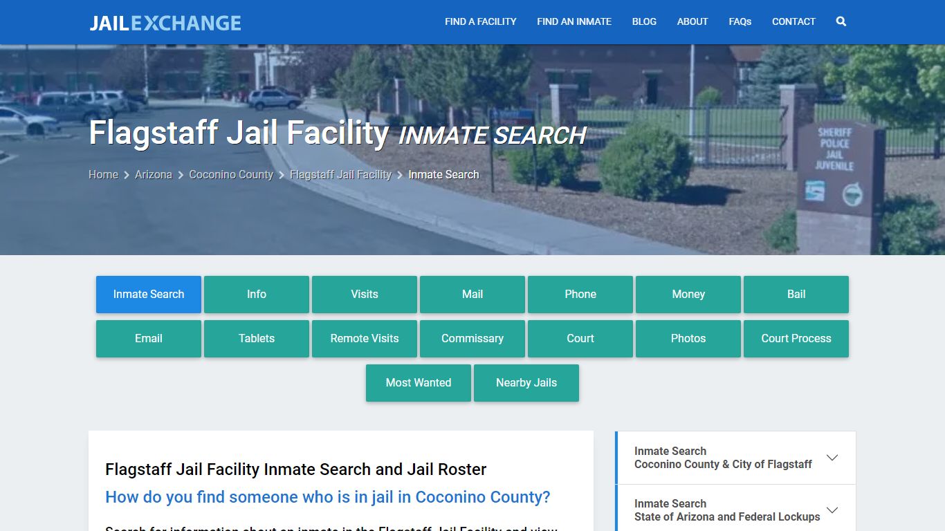 Inmate Search: Roster & Mugshots - Flagstaff Jail Facility, AZ